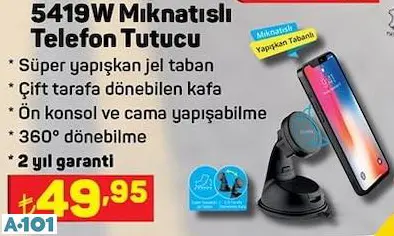 PİRANHA MIKNATISLI TELEFON TUTUCU